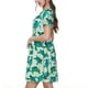 thumbnail image 2 of Balery Green Sea Turtle Vestidos sueltos de manga corta para mujer, vestidos de verano 2025, vestidos casuales de corte A con vuelo., 2 of 6