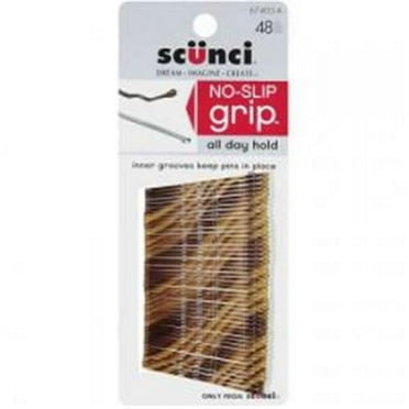 Scunci Brown Waved Pins, 48 count