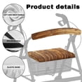 thumbnail image 5 of HELLHERO Wood Print Walker Seat Covers Breathable Rollator Walker Seat Back Cover and Stretchable Material Soft, 5 of 7