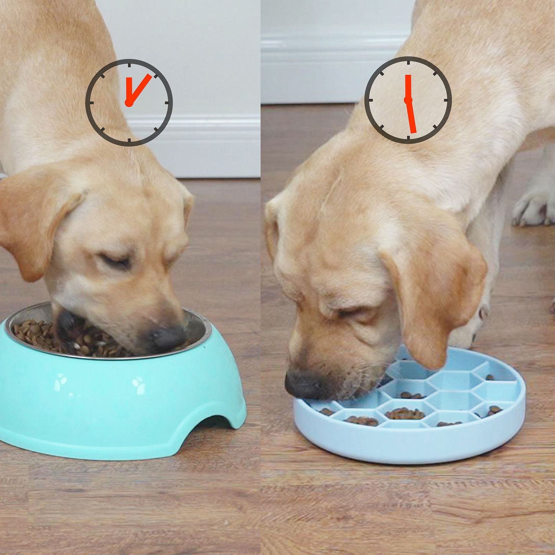 ChezAbbey Slow Feeder Dog Bowl, Silicone Dog Food Bowl, Slow
