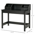 thumbnail image 3 of Topcobe Modern Rectangle Computer Desk with Display Shelves & Drawers for Home Office, Black, 3 of 10