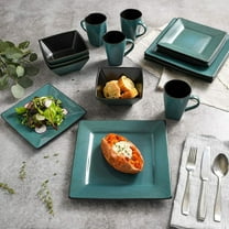 Kiesling 16 Piece Dinnerware Set, Turquoise