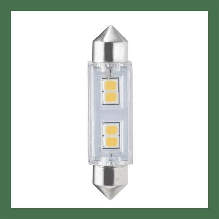 

Bulbrite Pack of (3) 0.8 Watt 24V Clear T3 LED Mini Light Bulbs with Festoon Base 3000K Soft White Light 55 Lumens