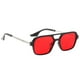 thumbnail image 1 of Gafas de sol cuadradas retro de los años 70 para mujer y hombre, gafas planas y estrechas con cristales tintados, 1 of 5