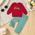 thumbnail image 2 of Zshosam Toddler Girl Clothes Winter Toddler Baby Girl Outfit Long Sleeve Print Sweatshirt Jogger Pants 2PCS Fall Clothes Set Size 2T 3T,(Red 2-3 Years), 2 of 8