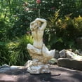 thumbnail image 4 of Homestyles 21"H Antique White Sexy Merman Mermaid Sitting on Rock Nautical Beach Extra Large Statue, 4 of 5