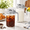 Gray-1 Quart, variant on Black&Grey 1 Quart Soda-Lime Glass Pitcher with Pour Spout Lid and Handle
