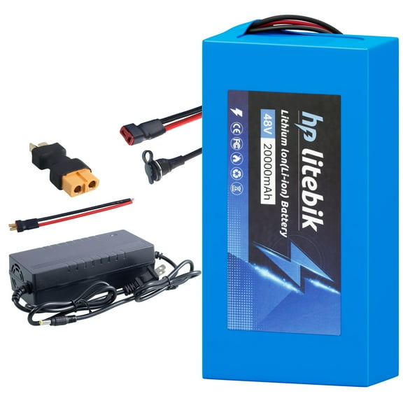 48V 20Ah Battery 48V Lithium-ion Ebike Battery 750W with BMS Compatible for Adult Electric Bikes Motors