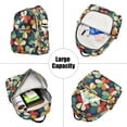 thumbnail image 5 of FORMRS Mini Backpack Purse for Women Travel Daypack Casual Shoulder Bag, Green Clover Pattern, 5 of 7