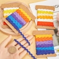 thumbnail image 3 of 1 Box 24 Yards 2 Styles Rick Rack Trim 1/4 inch(7.5mm) Wave Ribbon Sewing Bending Fringe Trim Woven Fabric Lace for DIY Sewing Crafts Clothes Dress Embellishment Gift Wrapping Party, 3 of 6