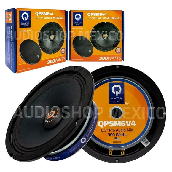 Par de Medios Rangos Quantum Audio QPSM6v4 300 Watts 6.5 Pulgadas 4 Ohms 175W RMS Quantum Audio QPSM6V4 (PAR)