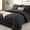 Black, variant on WISHEAD Full Bed in a Bag Comforter Set with 7 Pieces - Dark Gray All Season Bedding Sets with Comforter, Pillow Shams, Flat Sheet, Fitted Sheet and Pillowcases