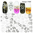 thumbnail image 1 of Pegatinas para decoración de uñas, colección en blanco y negro francés, encaje, hojas de arce, patrón de flores vintage, pegatinas para uñas, 1 of 6