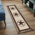 thumbnail image 4 of Country Star Washable Area Rug 2 x 6 ft Farmhouse Texas Star, Soft Non Slip Rugs Stain Repellent Indoor Felt Carpet for Living Dining Room Bedroom Home Office, 4 of 9