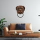 thumbnail image 3 of Llamador de puerta de diseño antiguo con forma de perro decorativo, adorno de pared de resina Bulldog inglés, 3 of 8