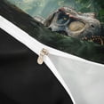 thumbnail image 4 of meiyoeat Jungle Tyrannosaurus Twin Duvet Cover for Boys Men Kids, 3D Wildlife Animal Twin Bedding, Green, Black Reversible, 2pcs, 1 Duvet Cover and 1 Pillowcase, 4 of 6