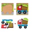 thumbnail image 4 of Rompecabezas de madera para niños de 1 a 3 años, paquete de 6 rompecabezas de animales para niños de 1 a 3 años, juguetes educativos para niños pequeños, juguetes preescolares, 6 piezas JAMW Sencillez, 4 of 5