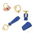 thumbnail image 3 of Ofertas Únicas 1 Pc Llavero de Rhinestone Tono Dorado Cuero Sintético Azul Aleación de Zinc, 3 of 5