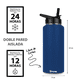 thumbnail image 2 of Termo Bloosom  Para Café Y Agua 3 Tapas 32 Oz 950 Ml Azul Marino, 2 of 4