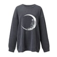 thumbnail image 5 of Sudadera extragrande de lana de manga larga con cuello redondo y estampado de calavera para mujer Fridja  hkj414, 5 of 5