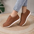 thumbnail image 2 of dmqupv Womens Wide Sneakers Fashion Autumn Women Sneakers Flat Soft Sole Comfortable Wear Women Platform Sneakers Brown 8.5, 2 of 6