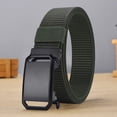 thumbnail image 3 of NUZYZ Men Belt Automatic Buckle Adjustable Length Comfortable Canvas Waistband Outdoor Training Belt Outfit Accessories, 3 of 8