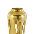 thumbnail image 6 of DecMode 19" Abstract Drip Gold Aluminum Metal Vase with Melting Designed Body, 6 of 14