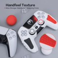 thumbnail image 3 of Cover Case For PlayStation 5 Controller, Anti-Slip Silicone Cover Skin Compatible With PS5 Dual Sense Controller With Thumb Grip Caps, Joystick Protectors And Cover Wrap Sticker, 3 of 8