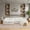 Beige, variant on 107" Modern Boucle Modular Sectional Cloud Sofa with Moveable Ottoman and Pillows