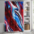 thumbnail image 6 of Shower Curtains for Bathroom-72"x72",Red Blue Marble Texture Pattern Waterproof Bath Curtain Grommet Shower Curtain Set with Hooks,, 6 of 9