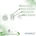 thumbnail image 3 of Vir Jewels 1/4 CTTW Lab Grown Diamond Composite Earrings in Sterling Silver With Push Backs For Women, 3 of 4