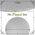 thumbnail image 4 of O'Creme Silver Wraparound Cake Pastry Round Drum Board 1/4 Inch Thick, 16 Inch Diameter - Pack of 10, 4 of 9