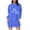 Blue, variant on TIMIFIS Hooded Sweater Dress Women's Christmas Print Loose Long Sleeve Hoodie Sweater Top Hooded Dress with Pockets