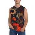 thumbnail image 1 of Balery Fiery Floral Pattern Camisetas sin mangas para hombre, absorbe la humedad y protege contra el mal olor.-X-Large, 1 of 7