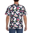 thumbnail image 3 of Qekee Rabbit And Rose Classic Fit T-Shirt Men's Shirt Men's Tight Short Sleeves for Exercise, Running, Mountaineering - Rabbit And Rose, 3 of 9