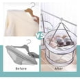 thumbnail image 6 of Caliee 3Tier Hanging Sweater Drying Rack Flat Mesh Foldable Clothes Drying Rack Large Capacity Windproof Laundry Drying Rack for Indoor Outdoor, 6 of 7