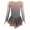 thumbnail image 2 of LIUHUO Long Sleeve Gradient Skating Dresses Girls Women. Polyester Diamond Decorated Customizable with Diamond Adorned Back Straps, 2 of 7