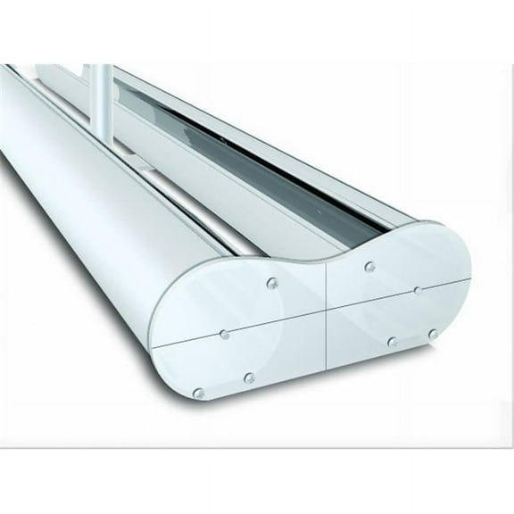 Testrite Visual Products RY4-B Mercury Retractable Banner Stands 24 in. - 2 Sided Mercury Stand- Silver