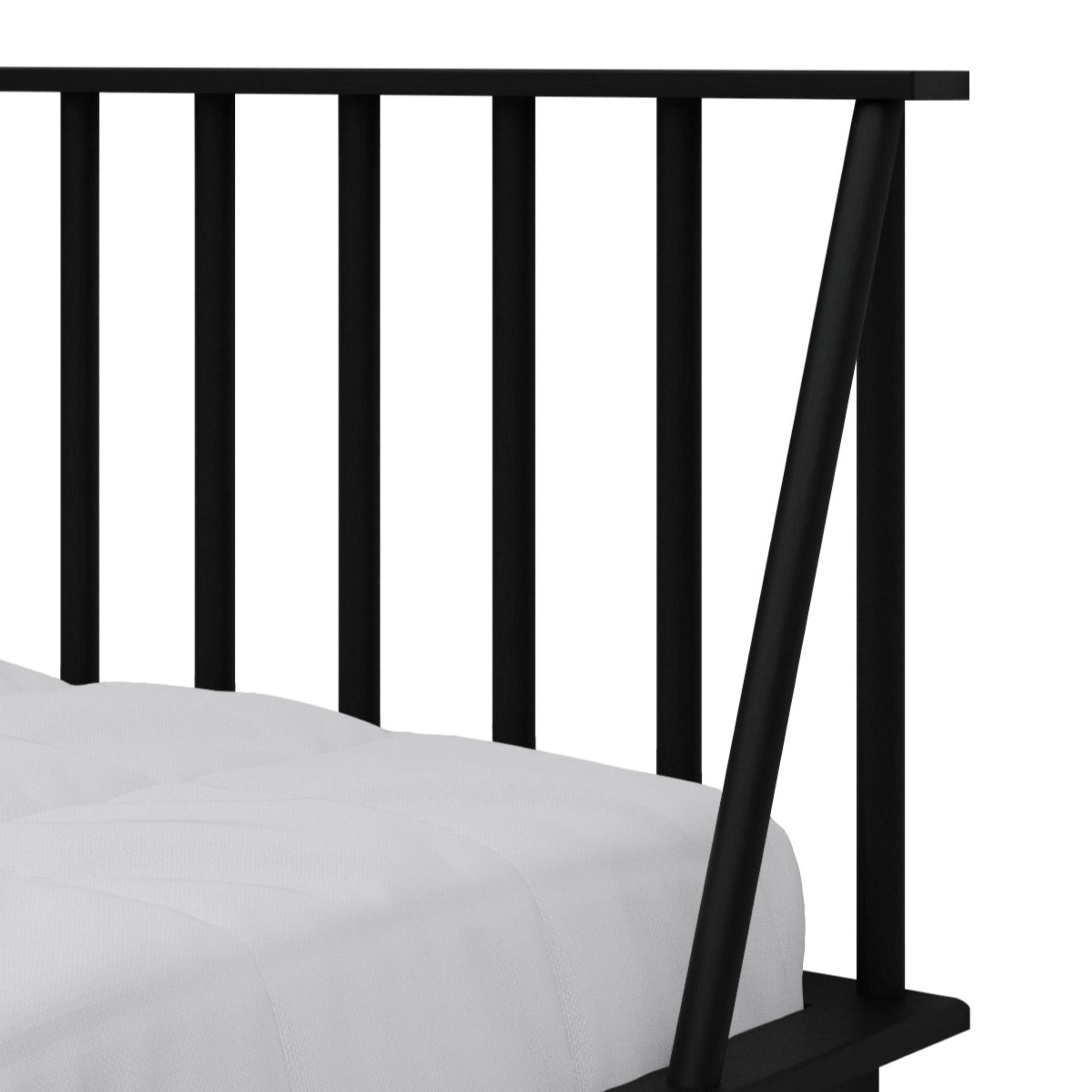 Castle Place Vintage Spindle Twin Size Wooden Daybed, Black