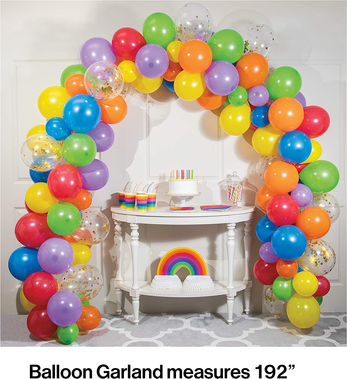 Access 353984 12 in. Balloon Garland Kit, Rainbow