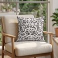 thumbnail image 4 of Pillow Covers 18x18 Set of 2, Farmhouse Black Square Throw Pillow Covers for Couch/Sofa/Living Room, Vintage Flower Leaf Botanical Plant Decorative Soft Pillowcases for Couch Throw Pillows, 4 of 9