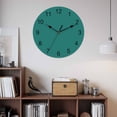 thumbnail image 2 of Wall Clock Solid Color Clocks PVC Silent Non-Ticking Battery Operated Decorative Dark Green Vintage Round Clock for Home Living Room Kitchen Bedroom Office School Wall Decor 10 Inch, 2 of 9
