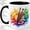 Black, variant on Paint Palette Accent Mug, 11oz Ceramic Coffee Cup for Artists