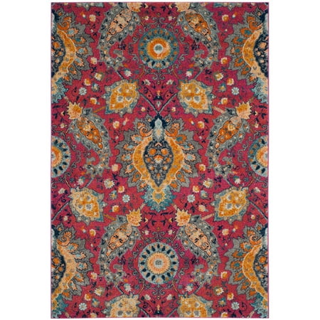 area rug madison ft paisley safavieh heather floral fuchsia gold grey walmart lavender passion
