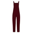 thumbnail image 2 of Seductiva Plus Size Pants Women's Cotton Linen Overalls Long Baggy Casual Rompers with Pockets Summer Wed Leg Jumpsuits Plus Size Jumper Women's Original Shorts 1PC, 2 of 4