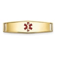 thumbnail image 1 of 14k Yellow Gold Epoxy Enameled Medical Alert Id Ctr Soft Plate # 813 Bracelet Component, 1 of 6