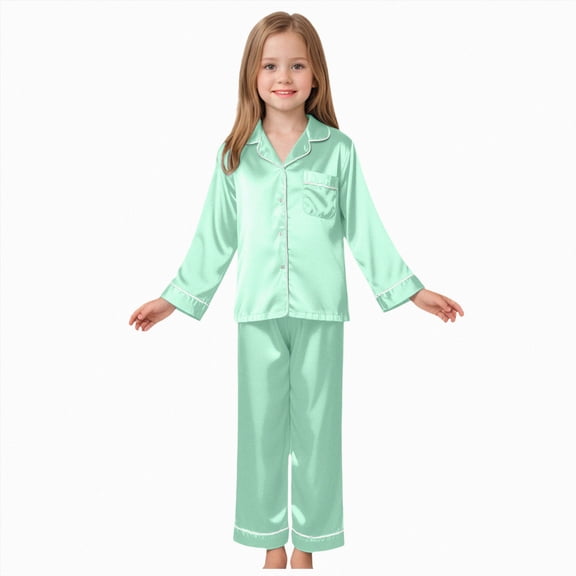 Ccpelsie Toddler Baby Girl Outfits Cute Print Pullover Sweatshirts & Pants Set Fall Winter Clothes(Green,7-8 Years)