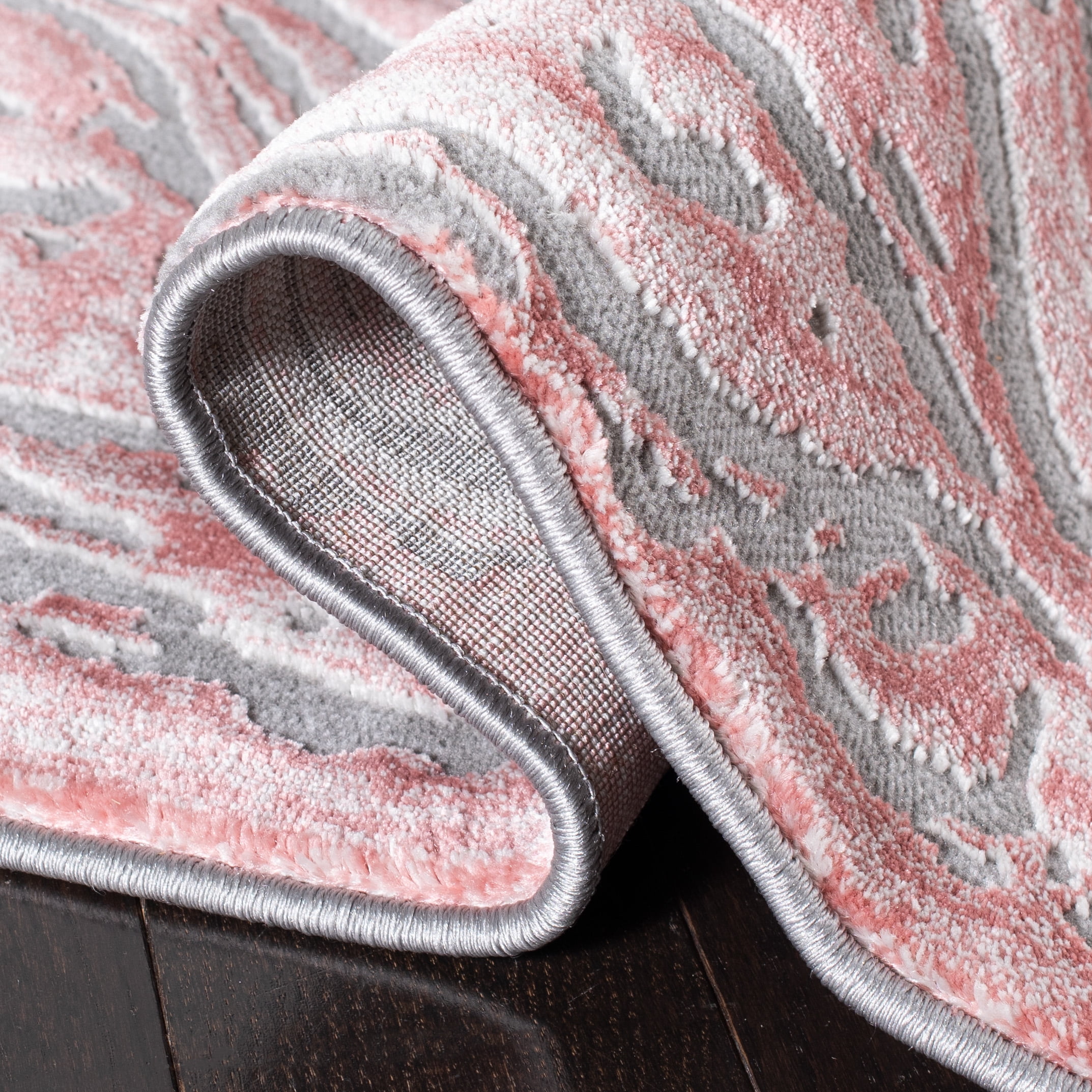 Safavieh Meadow Giovanni Abstract Area Rug, Light Gray/Pink, 4' x 6'