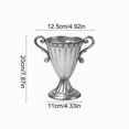 thumbnail image 3 of Silver Iron Vase Metal Flower Pot Home Decor Decorative Vase for Wedding Event Centerpiece Office Desk Table Decor Modern Geometric Planter, 3 of 8