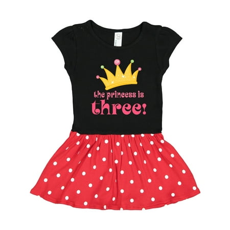 

Inktastic 3rd Birthday Princess I m Three Gift Toddler Girl Dress